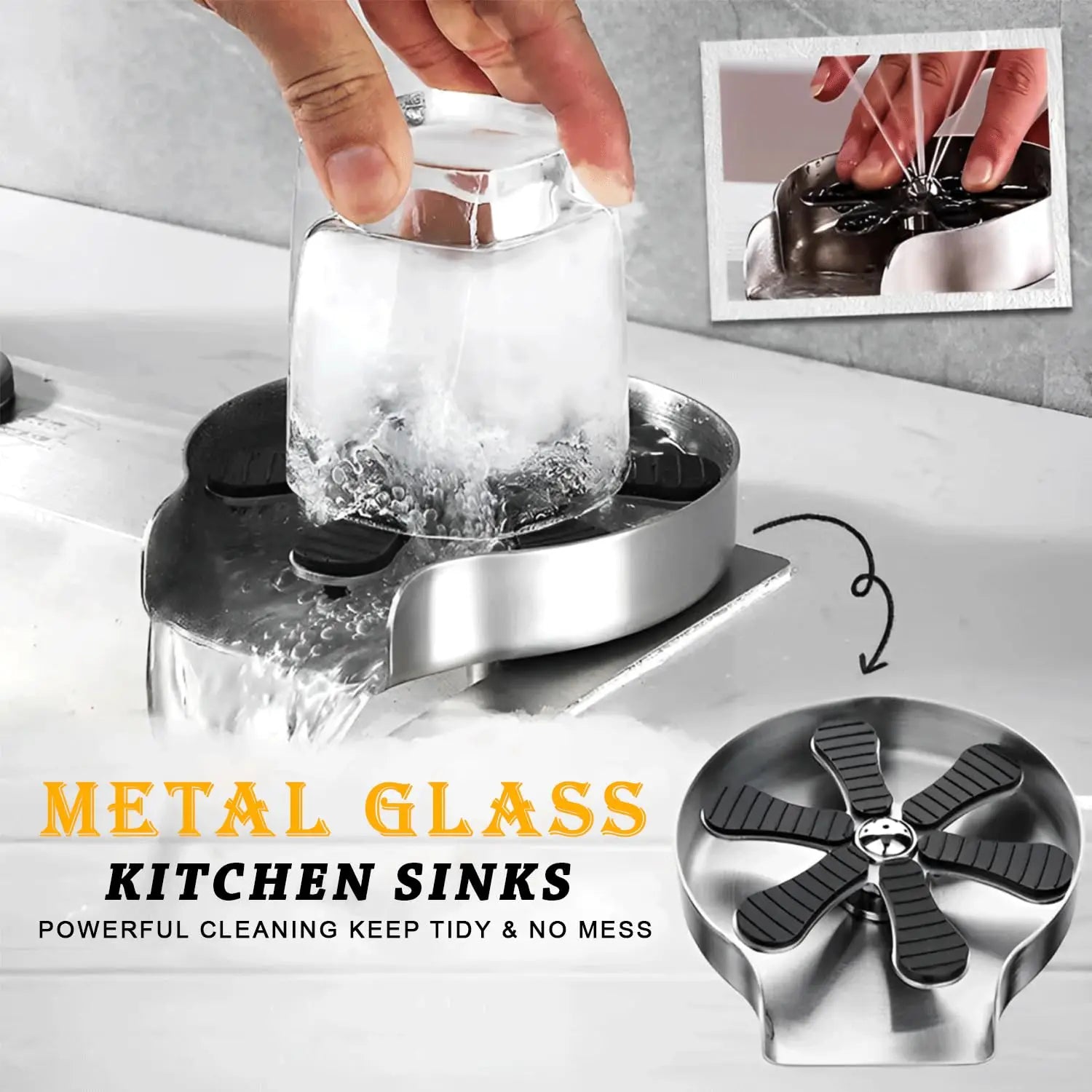 SparkleSink Stainless Bottle Washer Tool