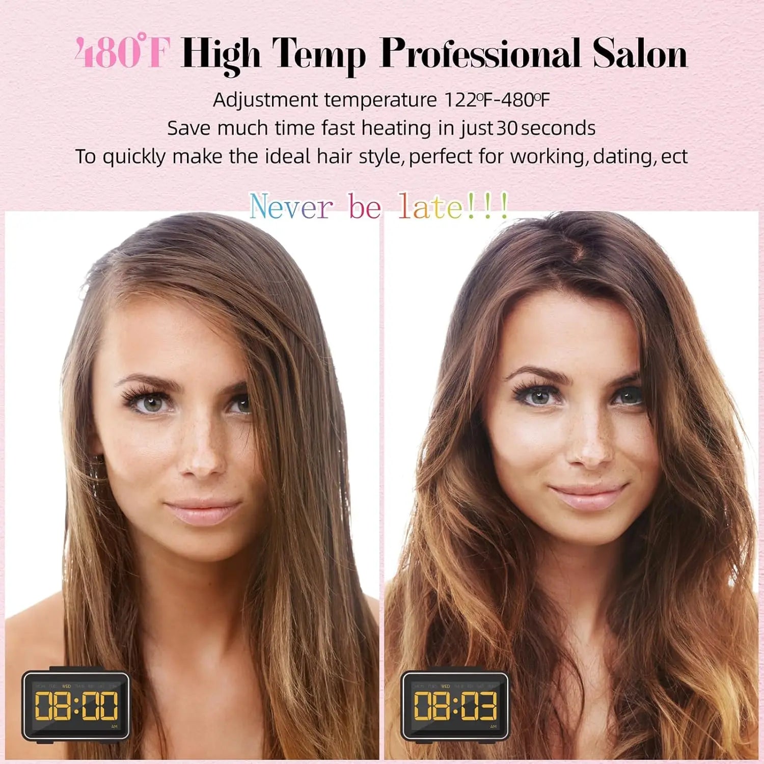 Crystal Shine Titanium Flat Iron